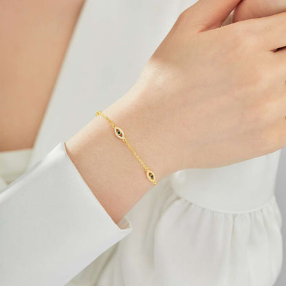 [ELAN LUXE]Evil Eye Shape Pendent Necklace