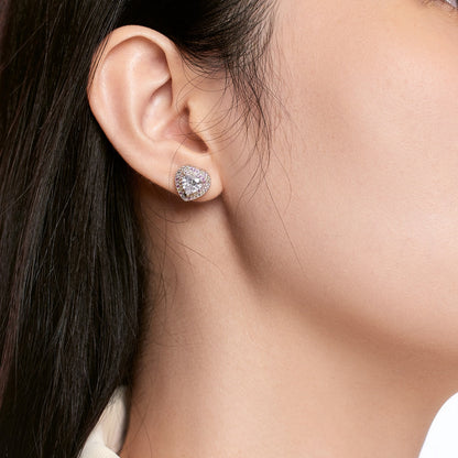 [ELAN LUXE]Dazzling Heart Shape Lover Earrings