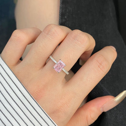 [ELAN LUXE]2.0 Carat Dazzling Sparkling Radiant Cut Party Ring