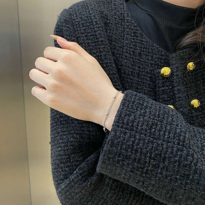 [ELAN LUXE]Delicate Bead Double Layer Bracelet
