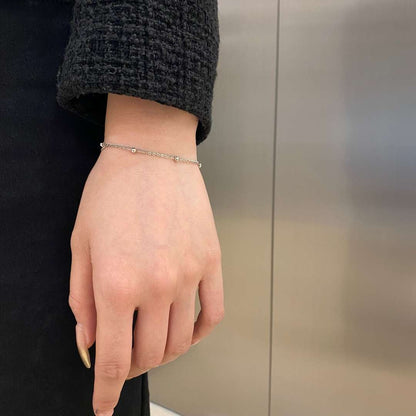 [ELAN LUXE]Delicate Bead Double Layer Bracelet