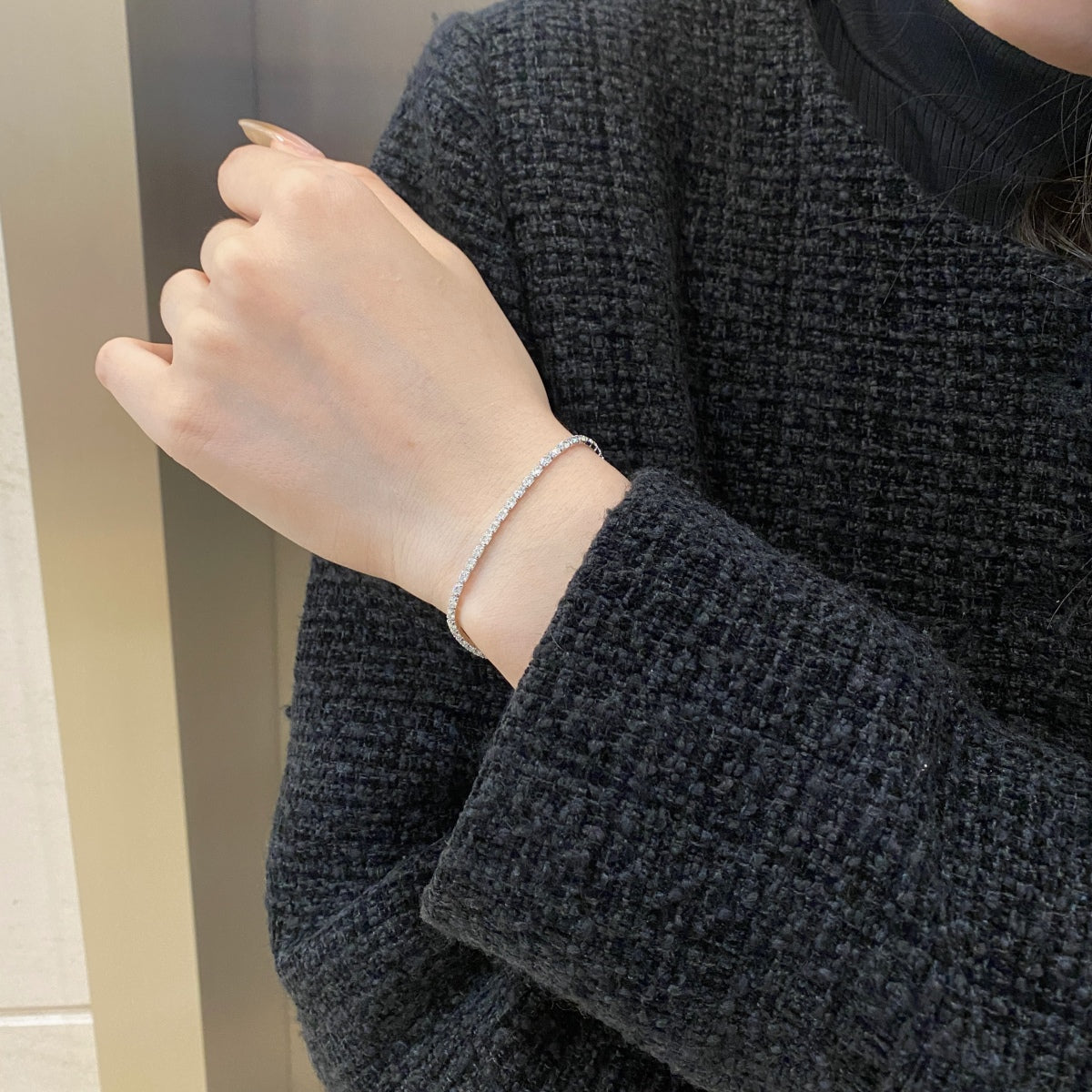 [ELAN LUXE]Elegant Emerald Cut Daily Bracelet