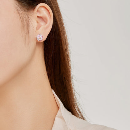 [ELAN LUXE]Ornate Colorful Octagon Shape Daily Earrings