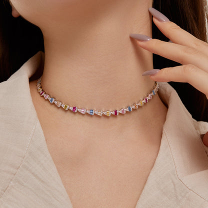 [ELAN LUXE]Radiant Colorful Rainbow Necklace