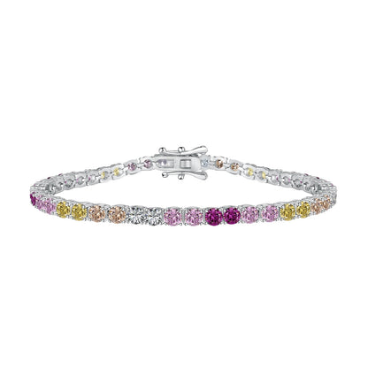 [ELAN LUXE]Radiant Colorful Round Cut Tennis Bracelet