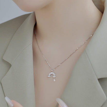 [ELAN LUXE]Unique Rainbow Star Necklace