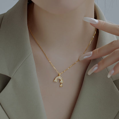 [ELAN LUXE]Unique Rainbow Star Necklace