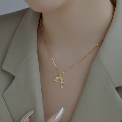 [ELAN LUXE]Unique Rainbow Star Necklace
