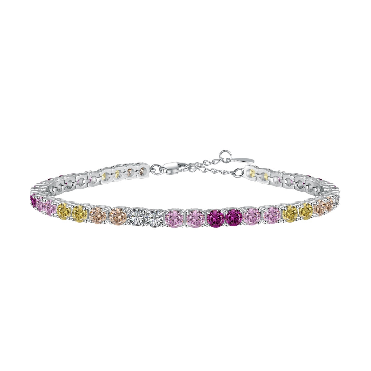 [ELAN LUXE]Radiant Colorful Round Cut Tennis Bracelet