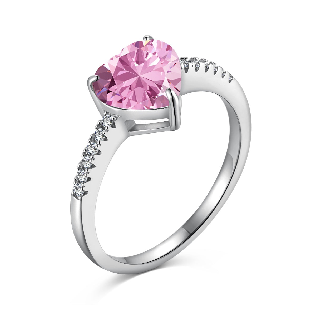 [ELAN LUXE]2.0 Carat Dazzling Lustrous Heart Cut Lover Ring
