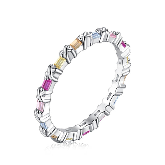 [ELAN LUXE]Charming Colorful Round Cut Daily Ring