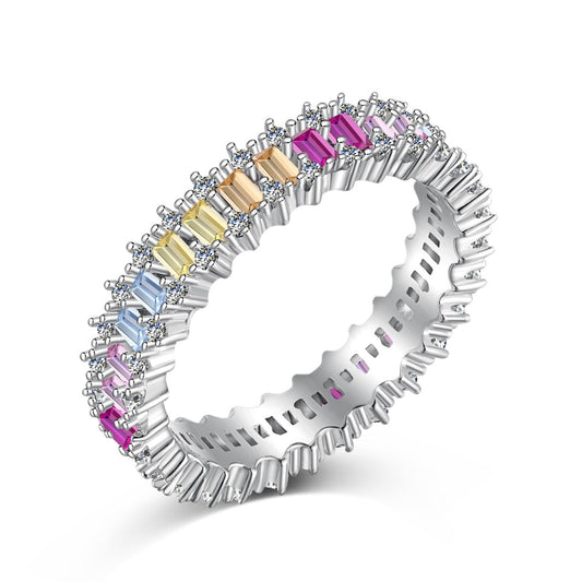 [ELAN LUXE]Splashy Ornate Emerald Cut Cocktail Ring