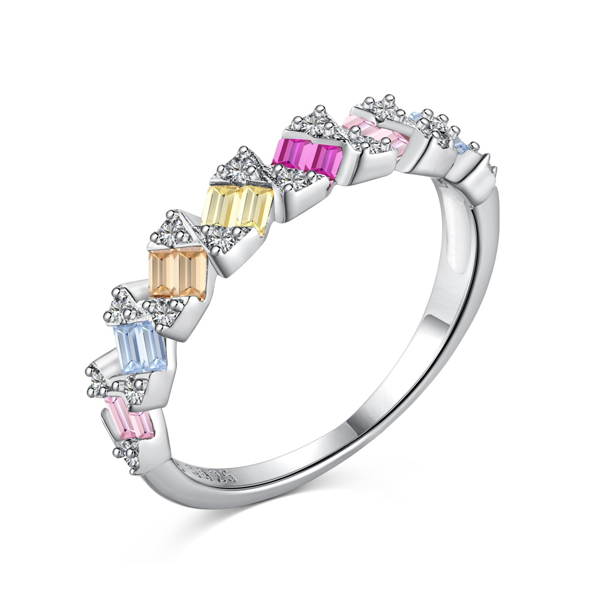 [ELAN LUXE]Delicate Vibrant Emerald Cut Daily Ring