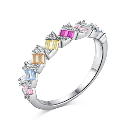 [ELAN LUXE]Delicate Vibrant Emerald Cut Daily Ring