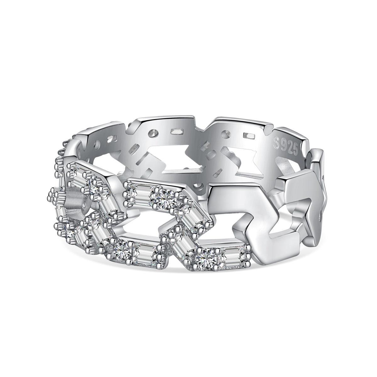 [ELAN LUXE]Sparkling Vibrant Emerald Cut Daily Ring