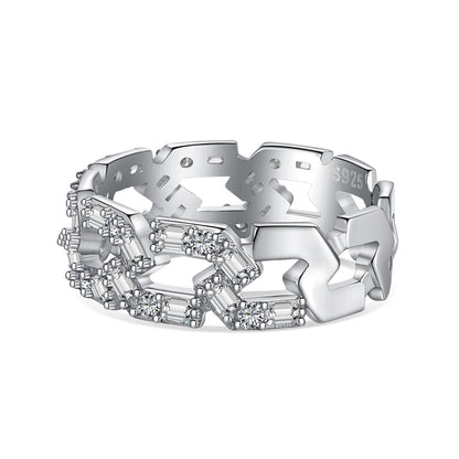 [ELAN LUXE]Sparkling Vibrant Emerald Cut Daily Ring