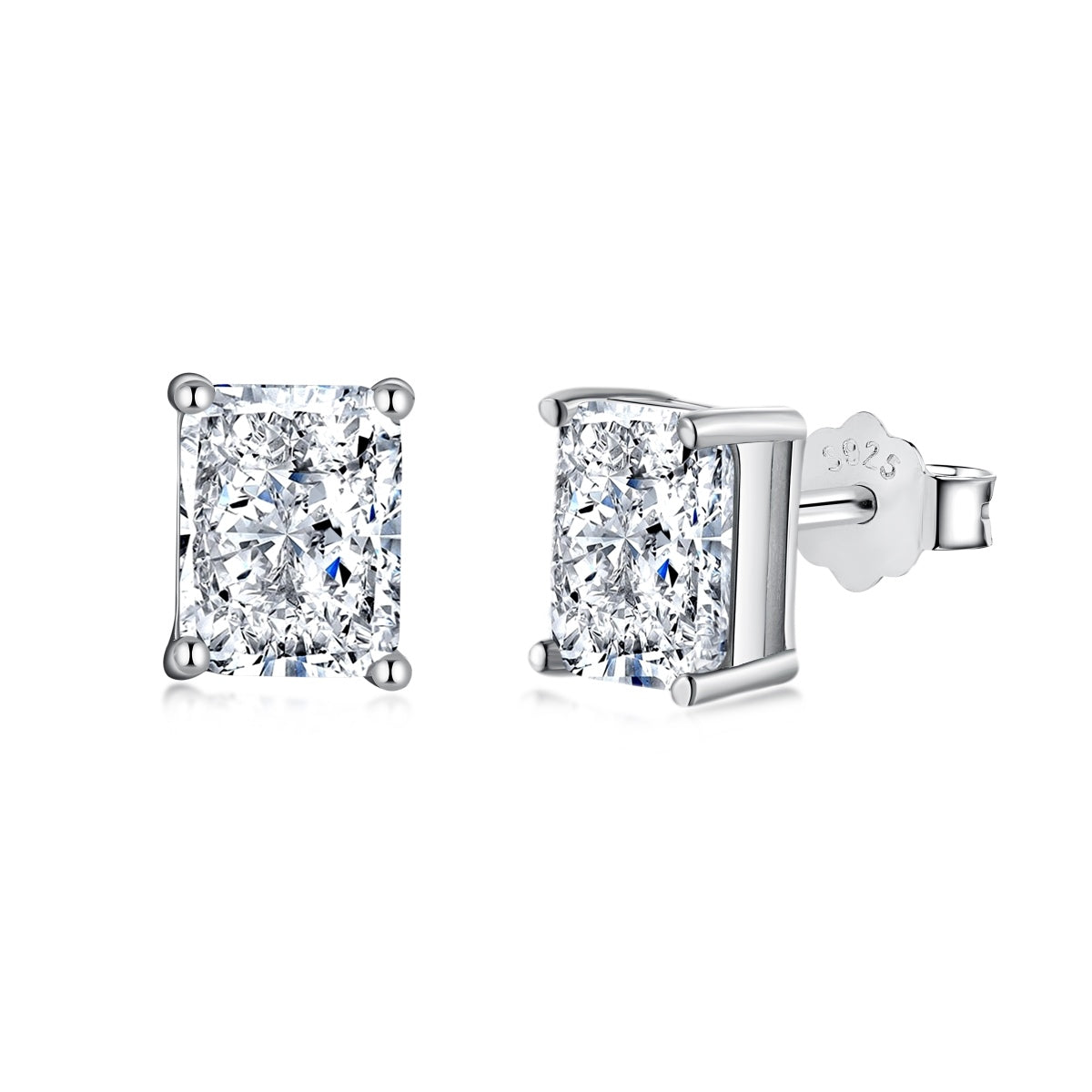 [ELAN LUXE]Radiant Luxurious Princess Cut Daily Earrings