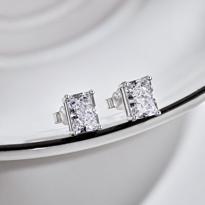 [ELAN LUXE]Radiant Luxurious Princess Cut Daily Earrings