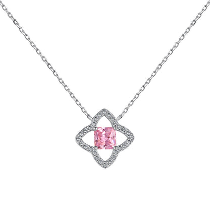 [ELAN LUXE]Exquisite Flower Shape Princess Cut Necklace