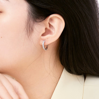 [ELAN LUXE]Radiant Colorful Round Cut Earrings