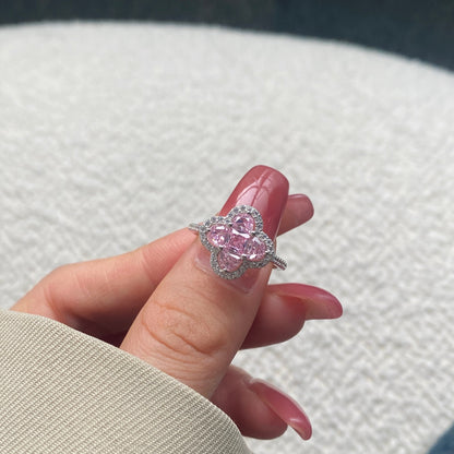 [ELAN LUXE]Luxurious Eternity Flower Shape Banquet Ring
