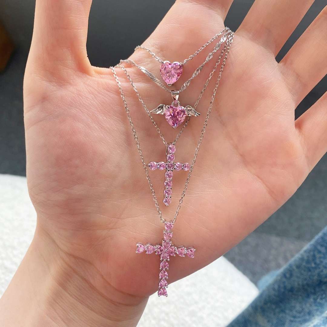 [ELAN LUXE]Heart Shape Main Stone Pendant Collarbone Necklace
