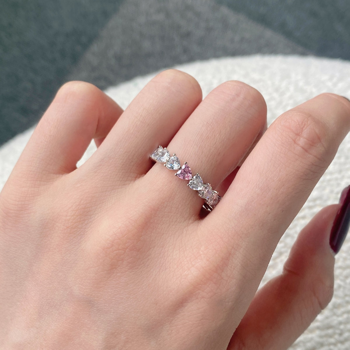 [ELAN LUXE]0.25 Carat Radiant Romance Heart Cut Lover Ring