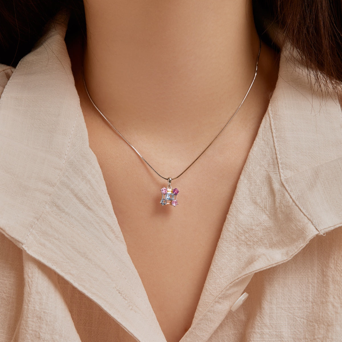 [ELAN LUXE]Gorgeous Multi Colorful Necklace