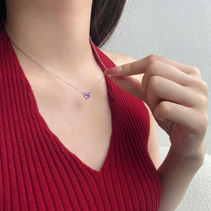 [ELAN LUXE]6.0 carat Radiant Heart Shape Necklace