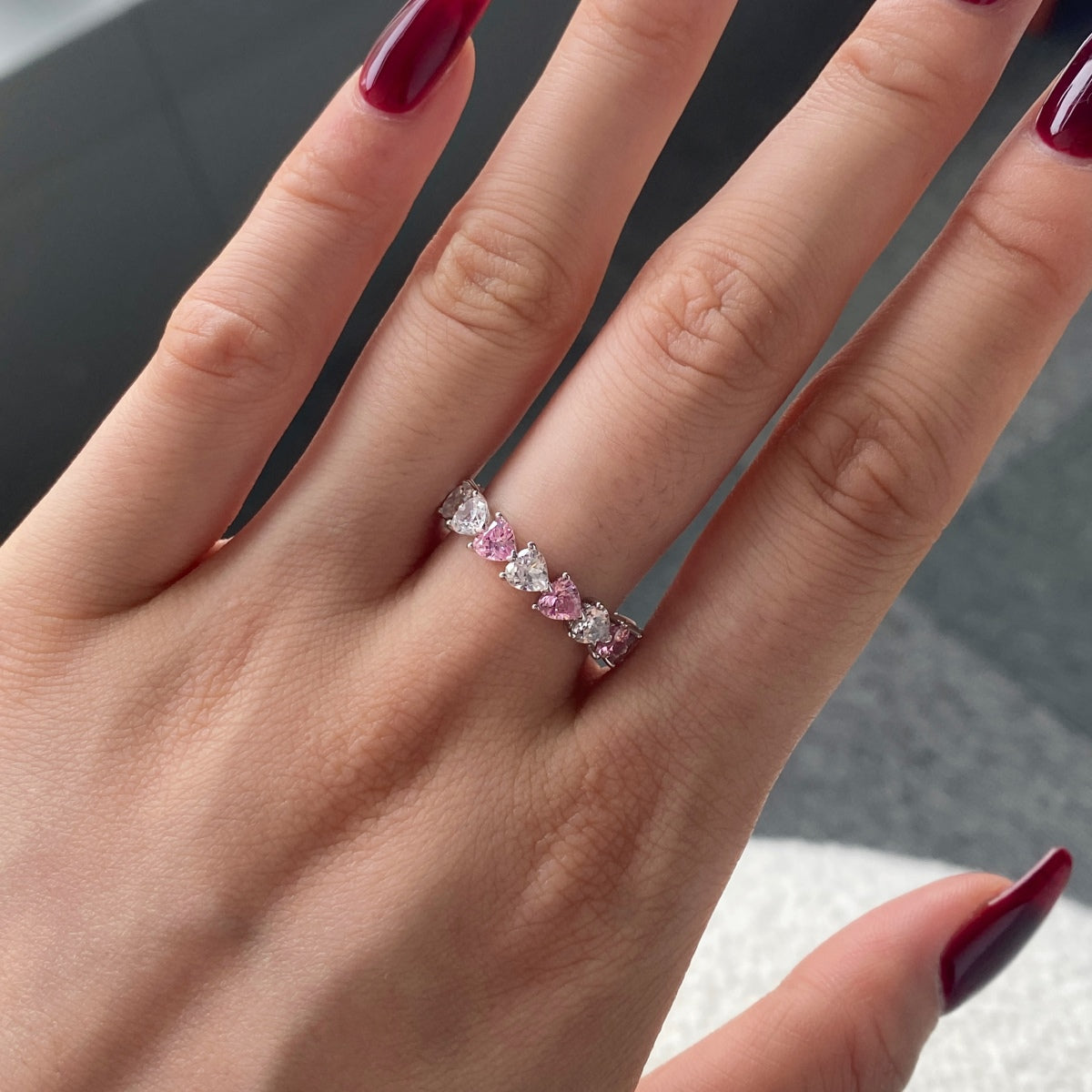 [ELAN LUXE]0.25 Carat Radiant Romance Heart Cut Lover Ring