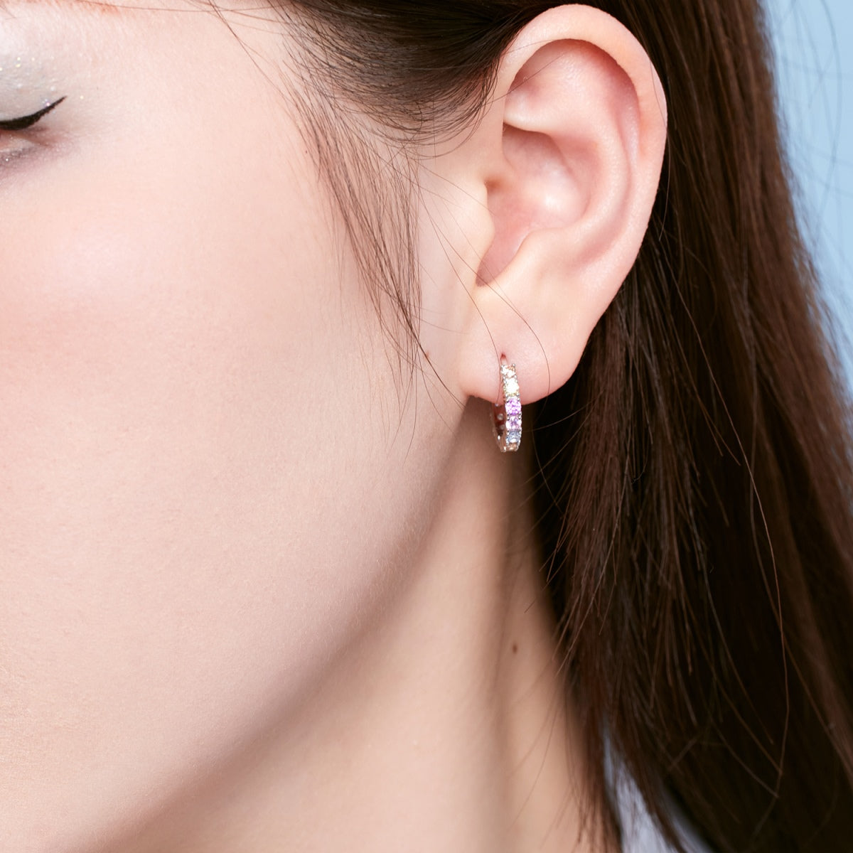 [ELAN LUXE]Radiant Colorful Round Cut Earrings