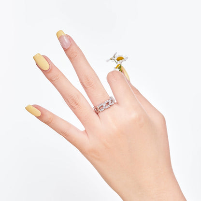 [ELAN LUXE]Sparkling Vibrant Emerald Cut Daily Ring