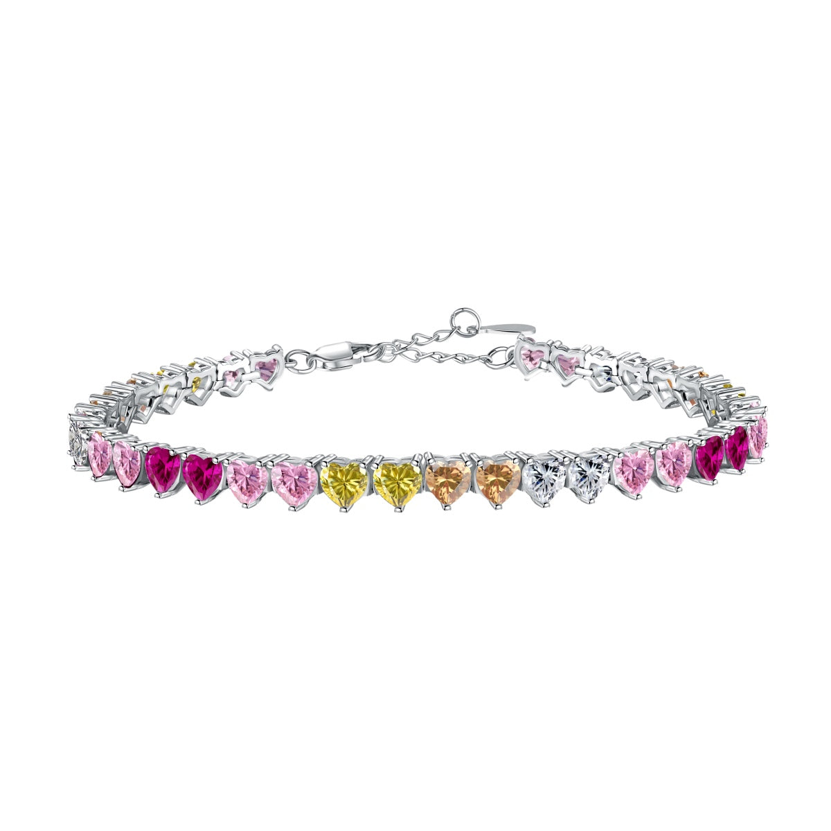 [ELAN LUXE]Luxurious Colorful Romantic Heart Shape Lover Bracelet