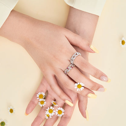 [ELAN LUXE]Sparkling Vibrant Emerald Cut Daily Ring