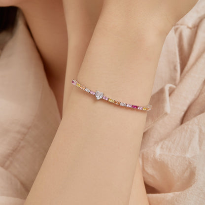 [ELAN LUXE]Delicate Romantic Heart Shape Lover Bracelet