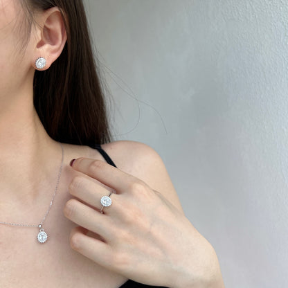 [ELAN LUXE]Delicate Radiant Oval Cut Daily Earrings