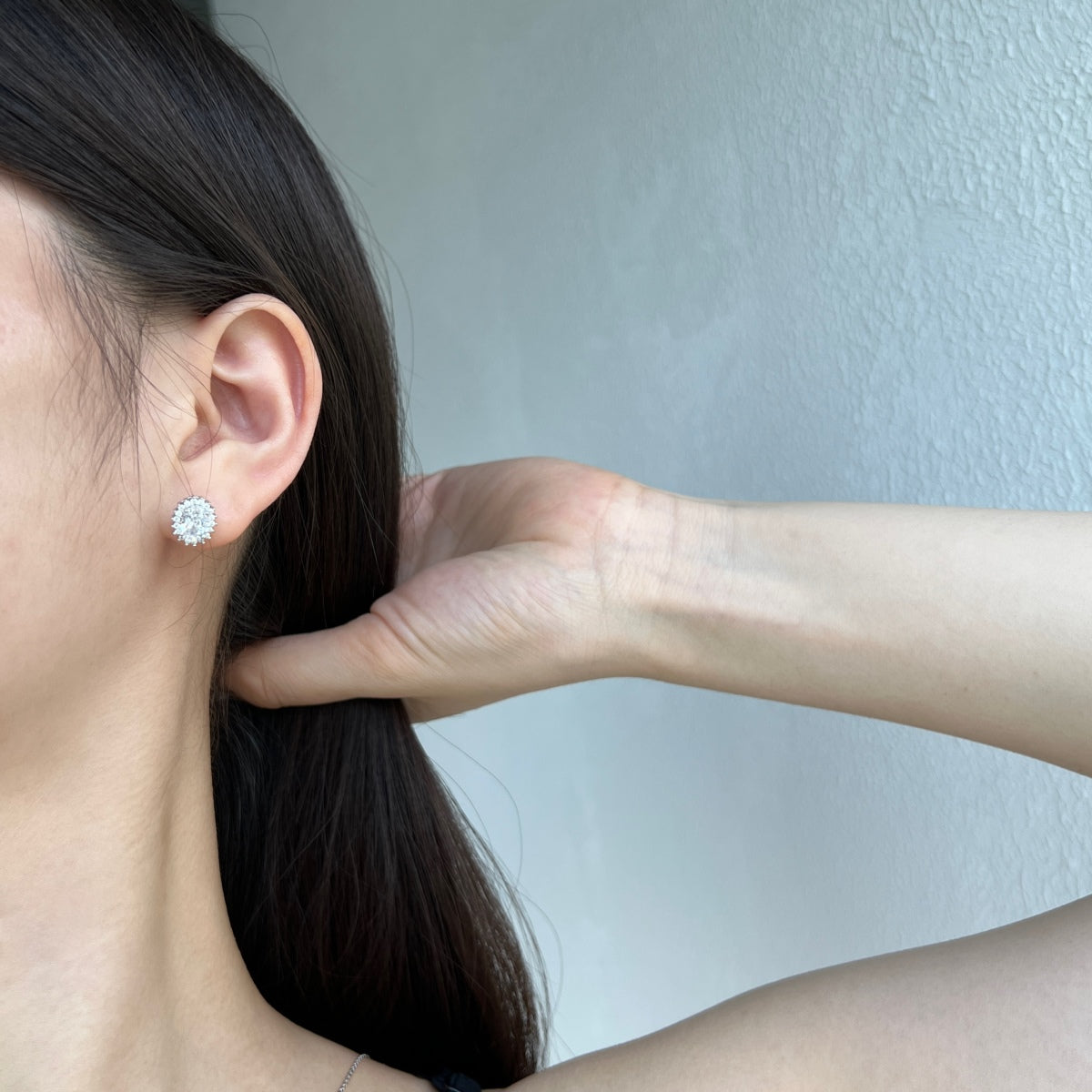 [ELAN LUXE]Delicate Radiant Oval Cut Daily Earrings