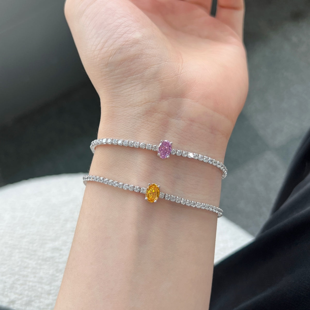 [ELAN LUXE]0.75 Carat Exquisite Oval Cut Daily Bracelet