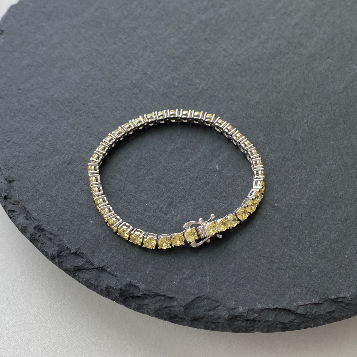 [ELAN LUXE]Ornate Dazzling Round Cut Tennis Bracelet
