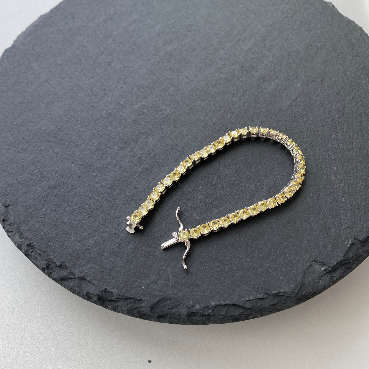 [ELAN LUXE]Ornate Dazzling Round Cut Tennis Bracelet
