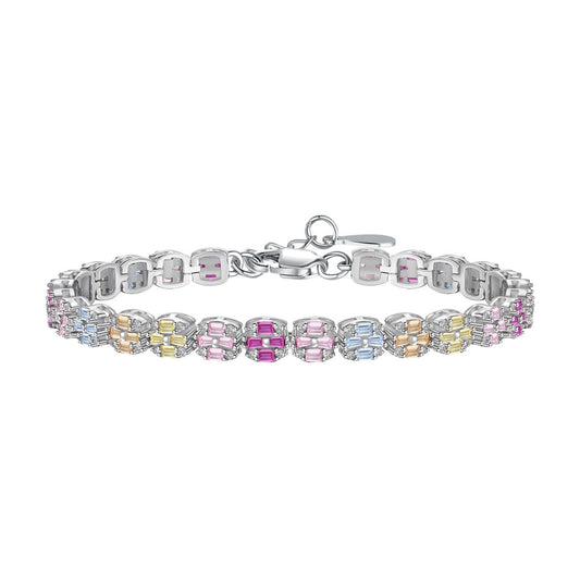[ELAN LUXE]Delicate Colorful Emerald Cut Daily Bracelet