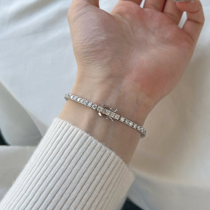 [ELAN LUXE]Dainty Charming Round Cut Tennis Bracelet