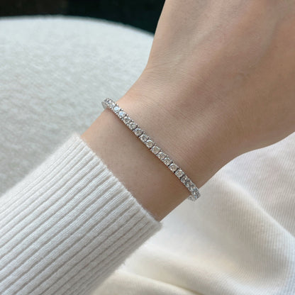 [ELAN LUXE]Dainty Charming Round Cut Tennis Bracelet