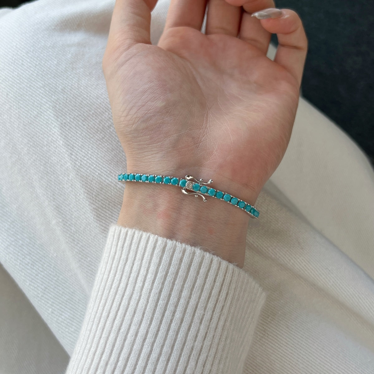 [ELAN LUXE]Dainty Charming Round Cut Tennis Bracelet