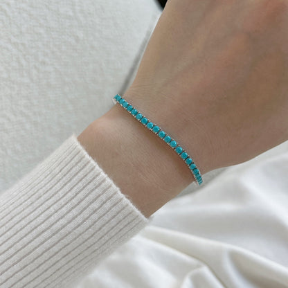 [ELAN LUXE]Dainty Charming Round Cut Tennis Bracelet