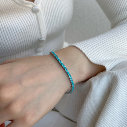 [ELAN LUXE]Dainty Charming Round Cut Tennis Bracelet
