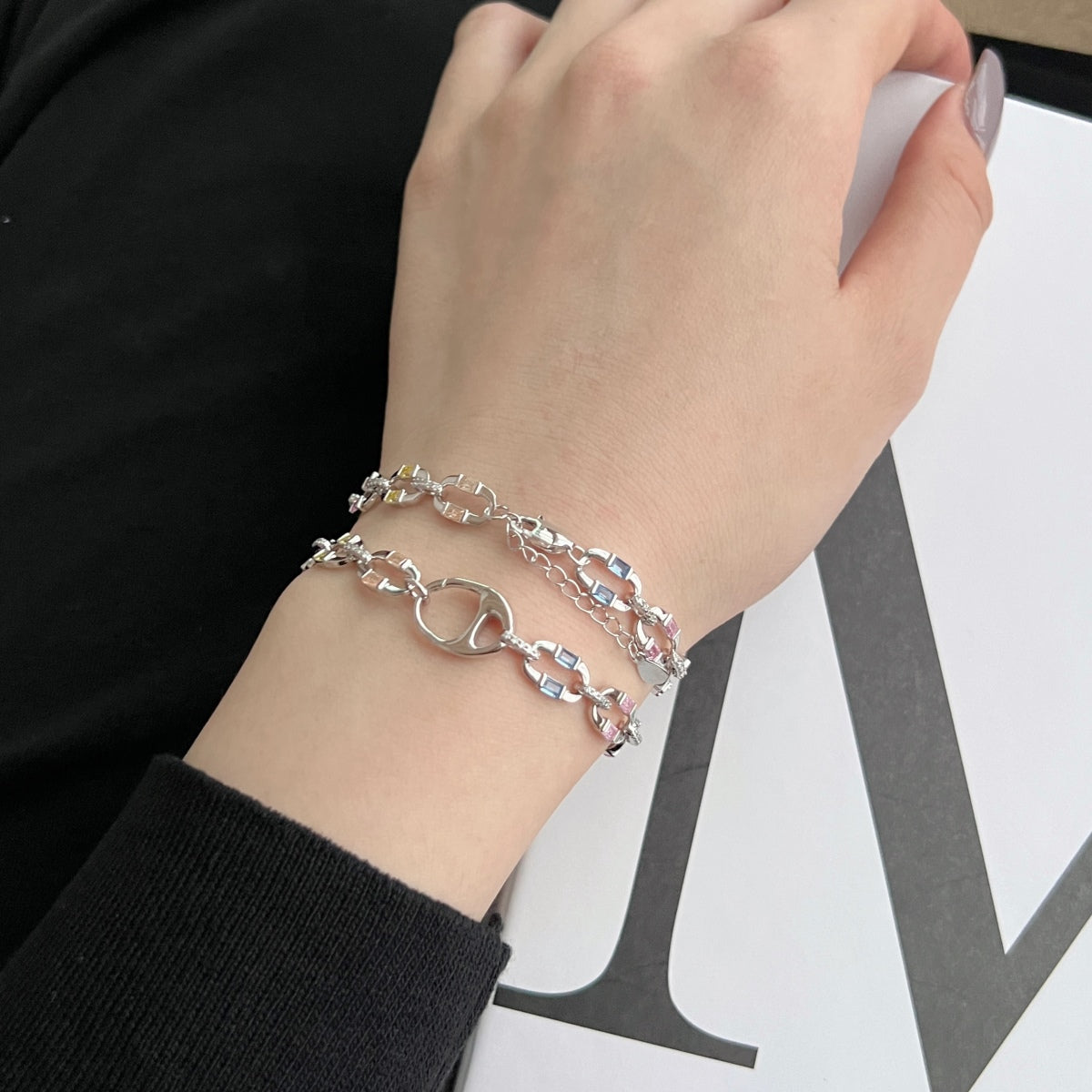 [ELAN LUXE]Dazzling Colorful Daily Bracelet