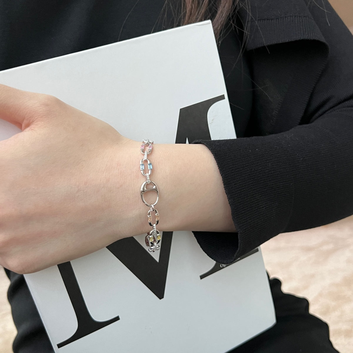 [ELAN LUXE]Dazzling Colorful Daily Bracelet