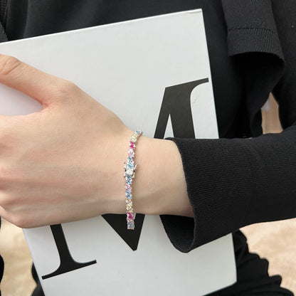 [ELAN LUXE]Ornate Sparkling Multi Cut Party Bracelet