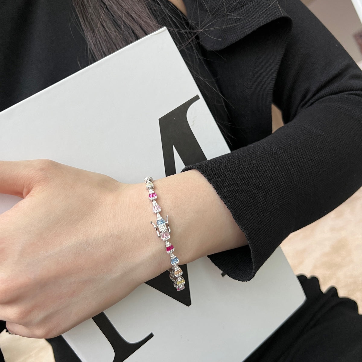 [ELAN LUXE]Radiant Water Drop Shape Daily Bracelet